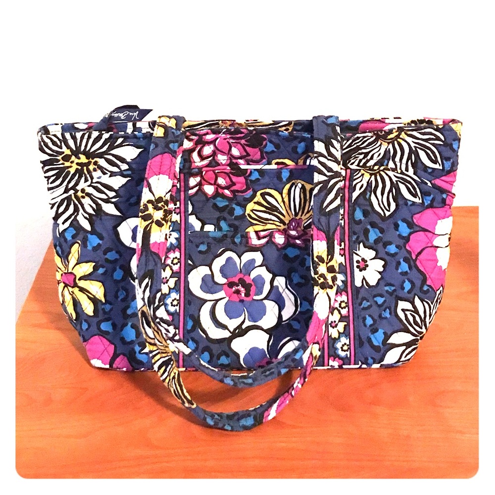 Vera Bradley African Violet Zip-Up Mini Tote Bag